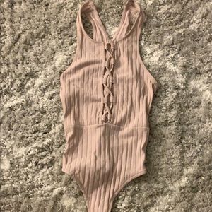 Blush body con shirt